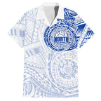 Personalized North Melbourne Kangaroos Polynesian Hawaiian Shirt Tribal Chest and Sleeve Tattoo Heritage Warrior