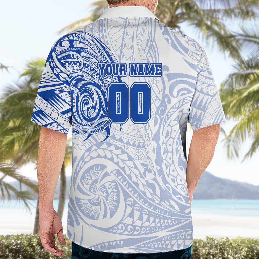 Personalized North Melbourne Kangaroos Polynesian Hawaiian Shirt Tribal Chest and Sleeve Tattoo Heritage Warrior