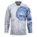 Personalized North Melbourne Kangaroos Polynesian Hockey Jersey Tribal Chest and Sleeve Tattoo Heritage Warrior