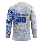 Personalized North Melbourne Kangaroos Polynesian Hockey Jersey Tribal Chest and Sleeve Tattoo Heritage Warrior