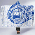 Personalized North Melbourne Kangaroos Polynesian Hooded Blanket Tribal Chest and Sleeve Tattoo Heritage Warrior