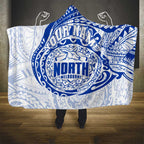 Personalized North Melbourne Kangaroos Polynesian Hooded Blanket Tribal Chest and Sleeve Tattoo Heritage Warrior