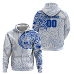 Personalized North Melbourne Kangaroos Polynesian Hoodie Tribal Chest and Sleeve Tattoo Heritage Warrior