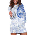 Personalized North Melbourne Kangaroos Polynesian Hoodie Dress Tribal Chest and Sleeve Tattoo Heritage Warrior