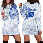 Personalized North Melbourne Kangaroos Polynesian Hoodie Dress Tribal Chest and Sleeve Tattoo Heritage Warrior