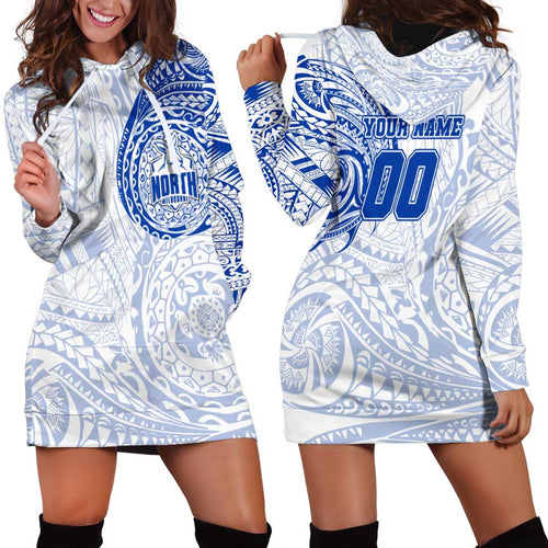 Personalized North Melbourne Kangaroos Polynesian Hoodie Dress Tribal Chest and Sleeve Tattoo Heritage Warrior