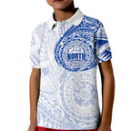 Personalized North Melbourne Kangaroos Polynesian Kid Polo Shirt Tribal Chest and Sleeve Tattoo Heritage Warrior