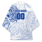Personalized North Melbourne Kangaroos Polynesian Kimono Tribal Chest and Sleeve Tattoo Heritage Warrior