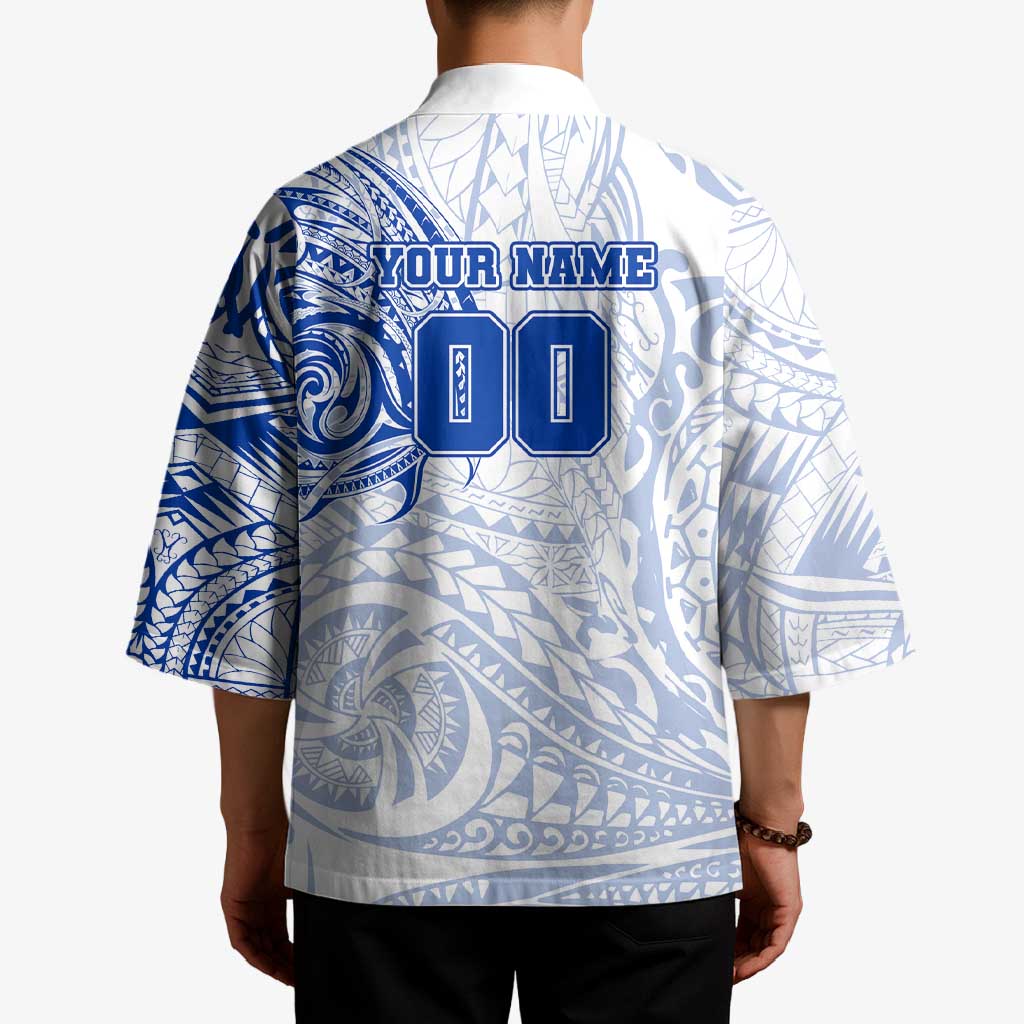 Personalized North Melbourne Kangaroos Polynesian Kimono Tribal Chest and Sleeve Tattoo Heritage Warrior