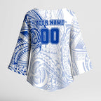 Personalized North Melbourne Kangaroos Polynesian Kimono Sleeve Blouse Tribal Chest and Sleeve Tattoo Heritage Warrior