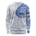 Personalized North Melbourne Kangaroos Polynesian Long Sleeve Shirt Tribal Chest and Sleeve Tattoo Heritage Warrior