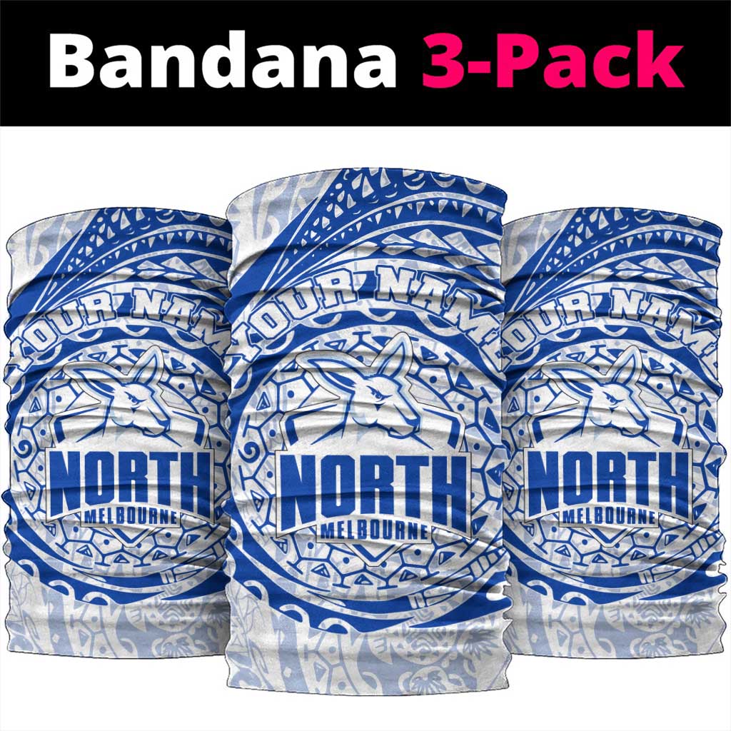 Personalized North Melbourne Kangaroos Polynesian Neck Gaiter Tribal Chest and Sleeve Tattoo Heritage Warrior
