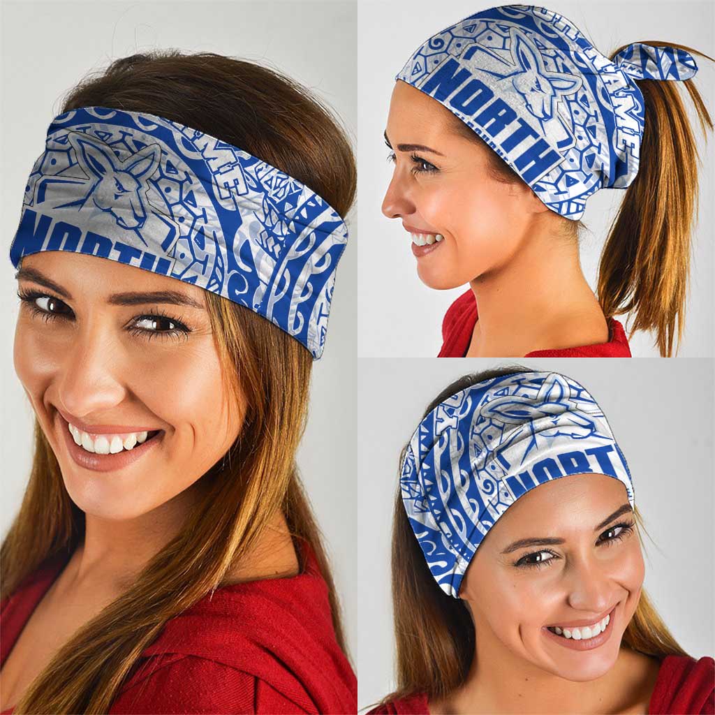 Personalized North Melbourne Kangaroos Polynesian Neck Gaiter Tribal Chest and Sleeve Tattoo Heritage Warrior