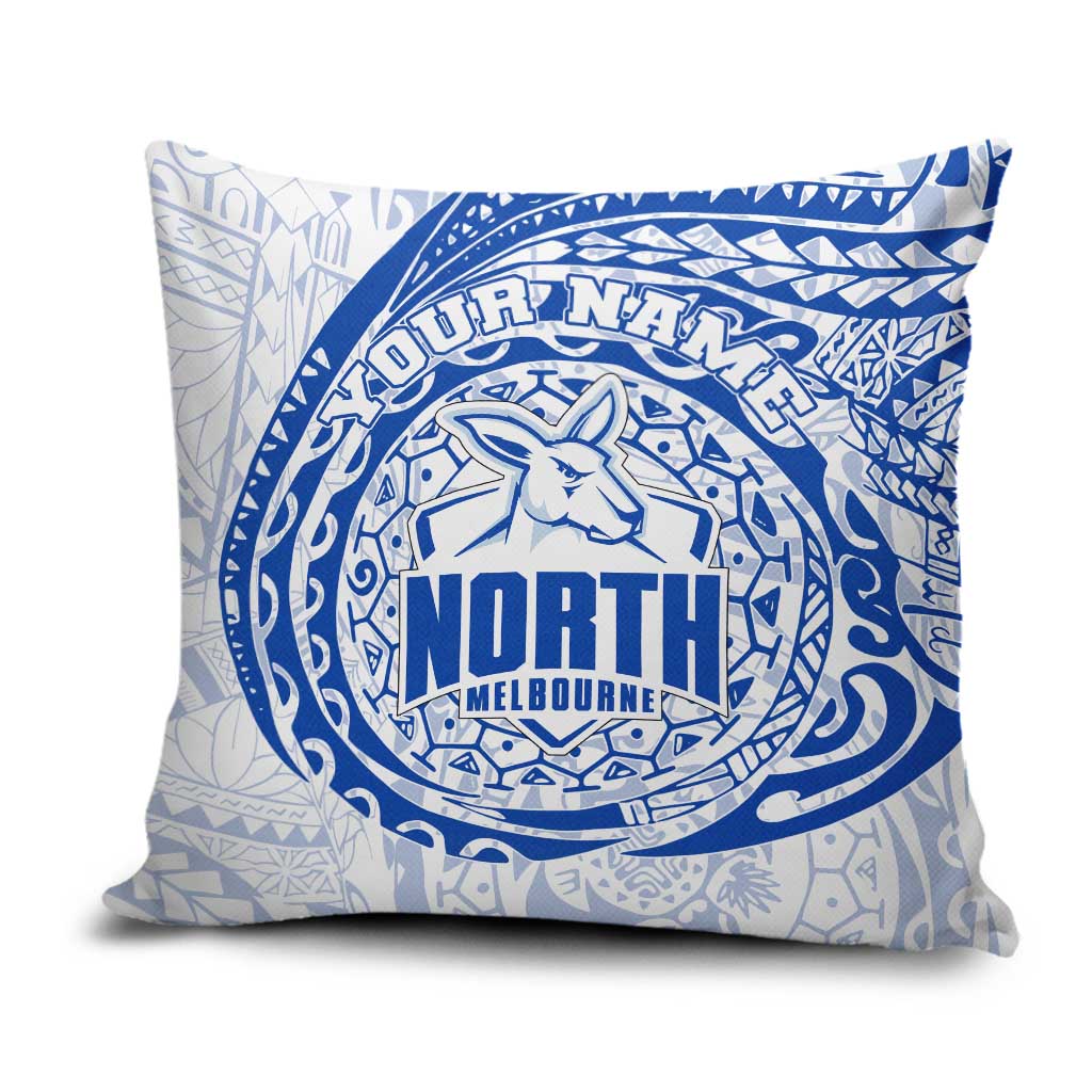 Personalized North Melbourne Kangaroos Polynesian Pillow Cover Tribal Chest and Sleeve Tattoo Heritage Warrior