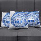 Personalized North Melbourne Kangaroos Polynesian Pillow Cover Tribal Chest and Sleeve Tattoo Heritage Warrior