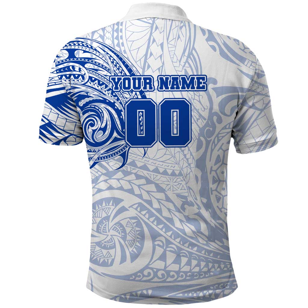 Personalized North Melbourne Kangaroos Polynesian Polo Shirt Tribal Chest and Sleeve Tattoo Heritage Warrior