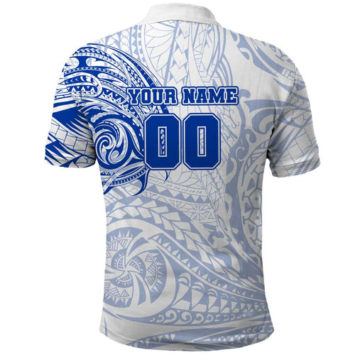 Personalized North Melbourne Kangaroos Polynesian Polo Shirt Tribal Chest and Sleeve Tattoo Heritage Warrior