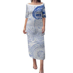 Personalized North Melbourne Kangaroos Polynesian Puletasi Tribal Chest and Sleeve Tattoo Heritage Warrior
