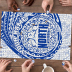 Personalized North Melbourne Kangaroos Polynesian Puzzle Tribal Chest and Sleeve Tattoo Heritage Warrior