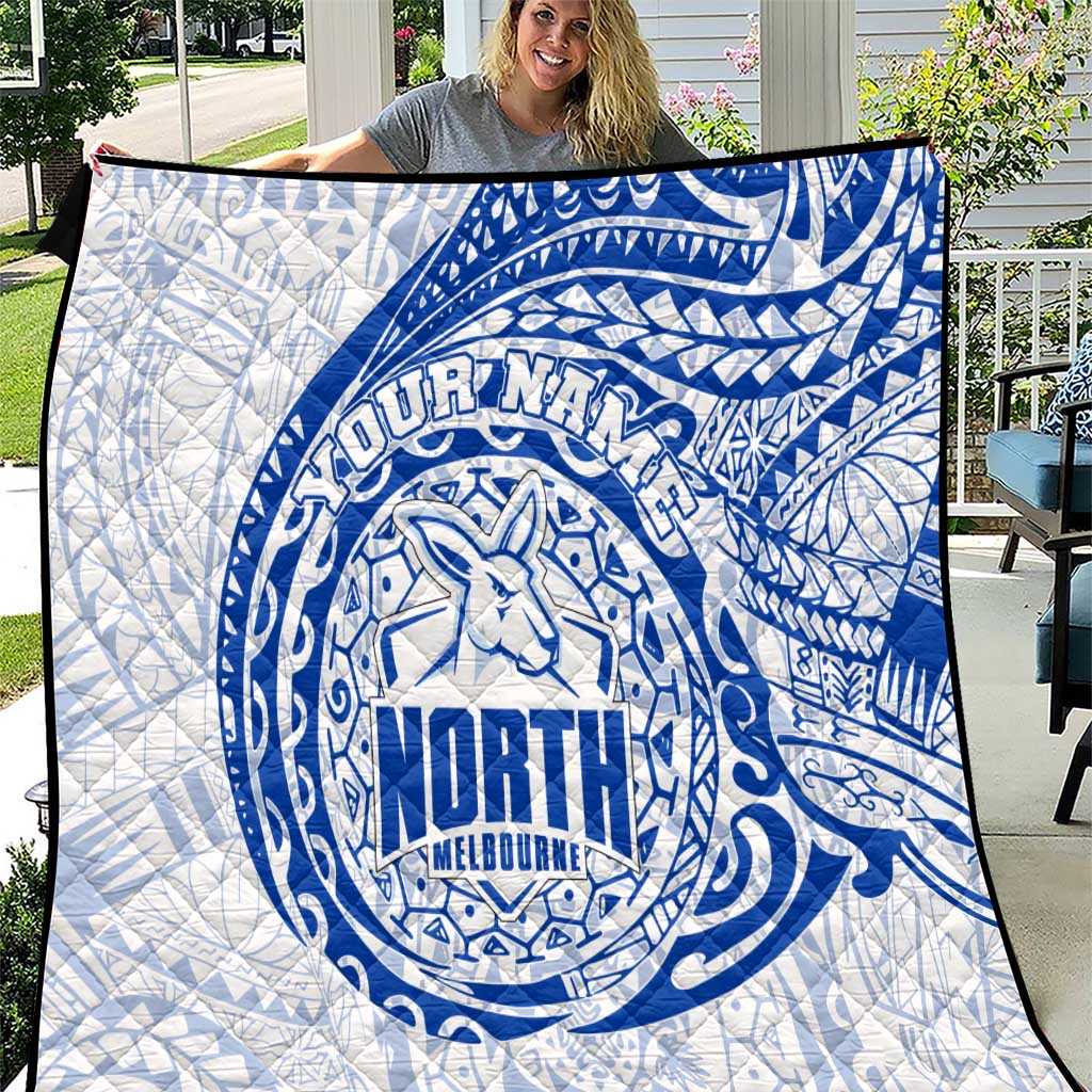 Personalized North Melbourne Kangaroos Polynesian Quilt Tribal Chest and Sleeve Tattoo Heritage Warrior