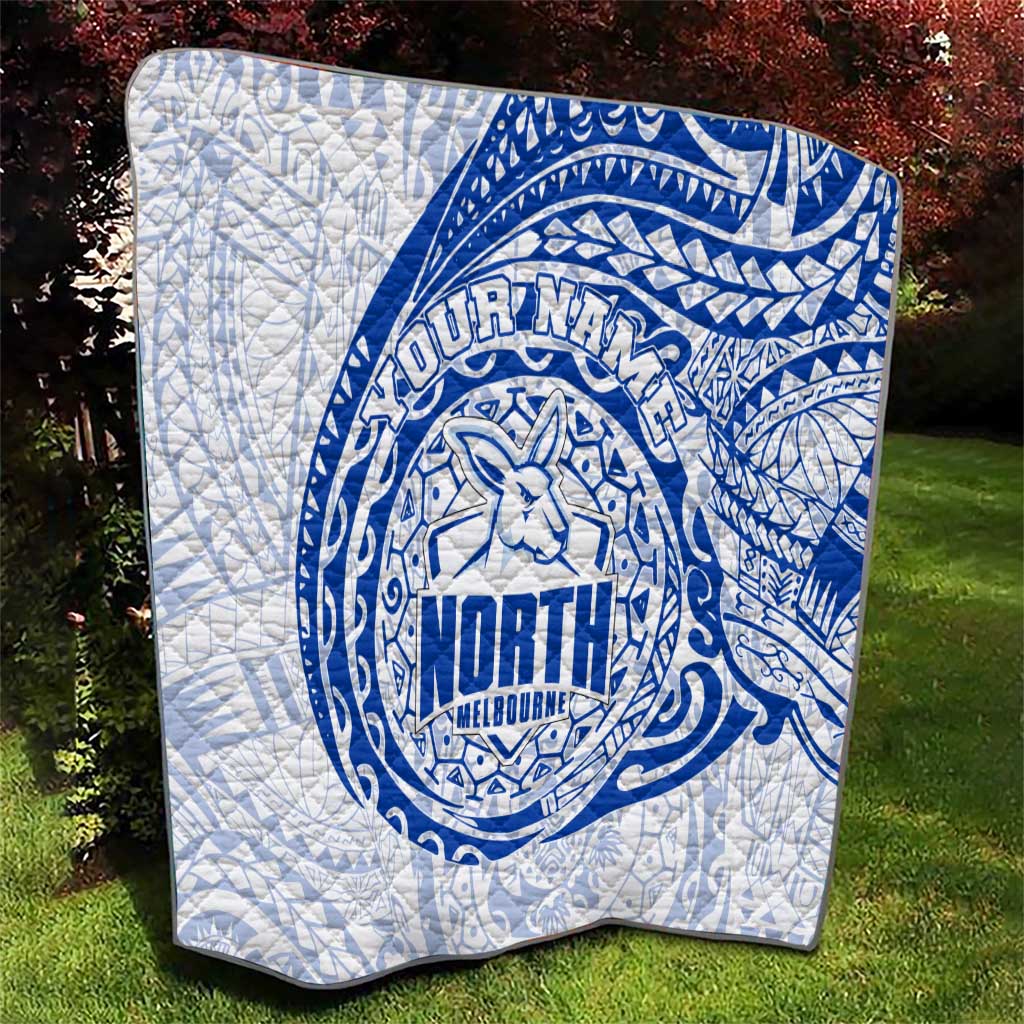 Personalized North Melbourne Kangaroos Polynesian Quilt Tribal Chest and Sleeve Tattoo Heritage Warrior