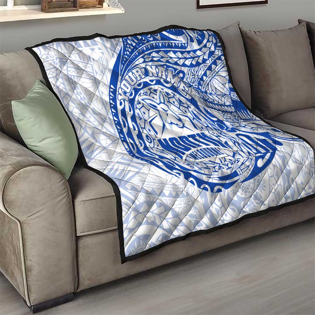 Personalized North Melbourne Kangaroos Polynesian Quilt Tribal Chest and Sleeve Tattoo Heritage Warrior