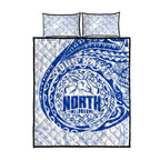 Personalized North Melbourne Kangaroos Polynesian Quilt Bed Set Tribal Chest and Sleeve Tattoo Heritage Warrior