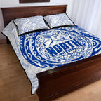 Personalized North Melbourne Kangaroos Polynesian Quilt Bed Set Tribal Chest and Sleeve Tattoo Heritage Warrior
