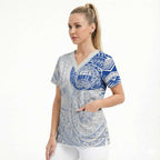 Personalized North Melbourne Kangaroos Polynesian Scrub Top Tribal Chest and Sleeve Tattoo Heritage Warrior