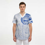 Personalized North Melbourne Kangaroos Polynesian Scrub Top Tribal Chest and Sleeve Tattoo Heritage Warrior