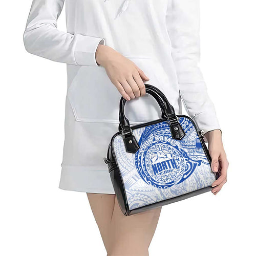 Personalized North Melbourne Kangaroos Polynesian Shoulder Handbag Tribal Chest and Sleeve Tattoo Heritage Warrior