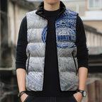 Personalized North Melbourne Kangaroos Polynesian Sleeveless Puffer Jacket Tribal Chest and Sleeve Tattoo Heritage Warrior