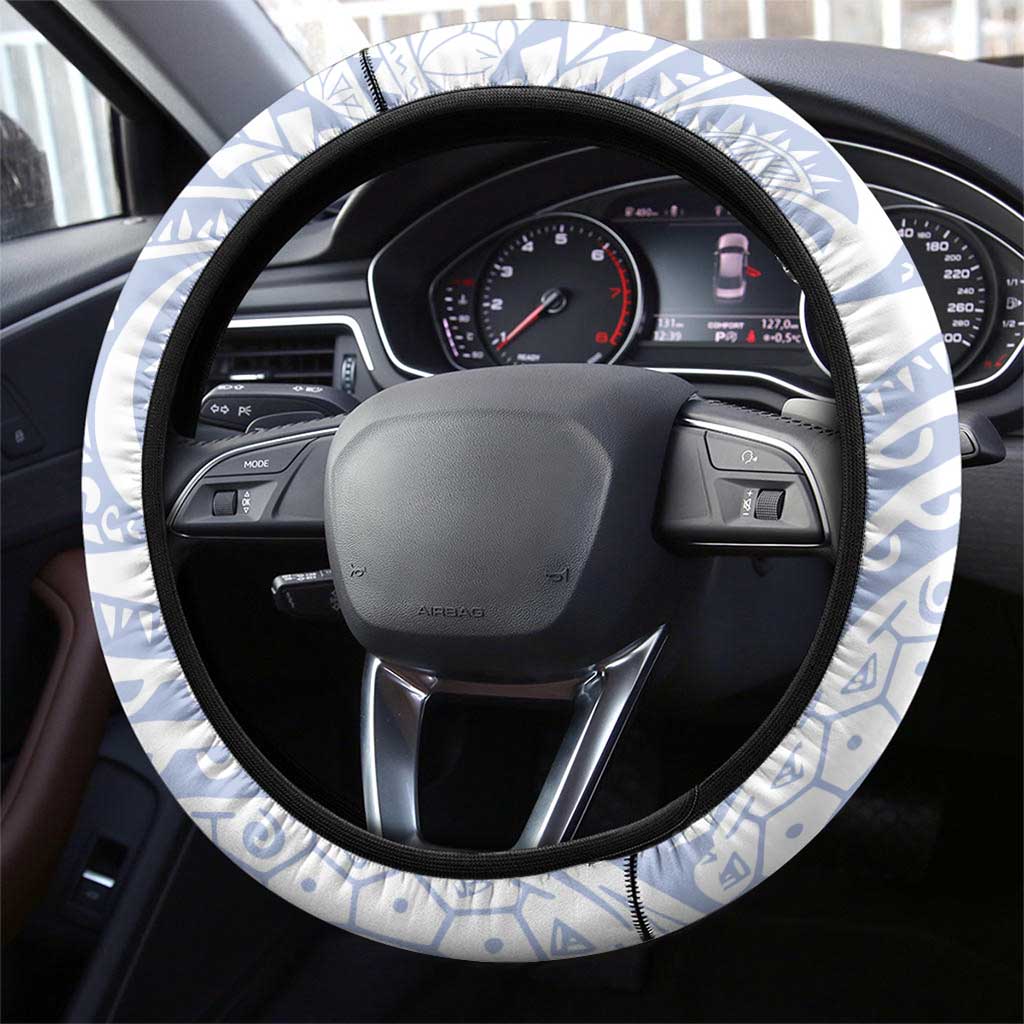 North Melbourne Kangaroos Polynesian Steering Wheel Cover Tribal Chest and Sleeve Tattoo Heritage Warrior