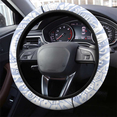 North Melbourne Kangaroos Polynesian Steering Wheel Cover Tribal Chest and Sleeve Tattoo Heritage Warrior
