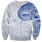 Personalized North Melbourne Kangaroos Polynesian Sweatshirt Tribal Chest and Sleeve Tattoo Heritage Warrior