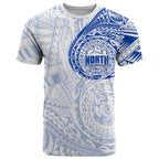 Personalized North Melbourne Kangaroos Polynesian T Shirt Tribal Chest and Sleeve Tattoo Heritage Warrior