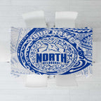 Personalized North Melbourne Kangaroos Polynesian Tablecloth Tribal Chest and Sleeve Tattoo Heritage Warrior
