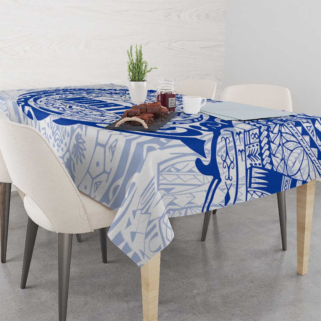 Personalized North Melbourne Kangaroos Polynesian Tablecloth Tribal Chest and Sleeve Tattoo Heritage Warrior