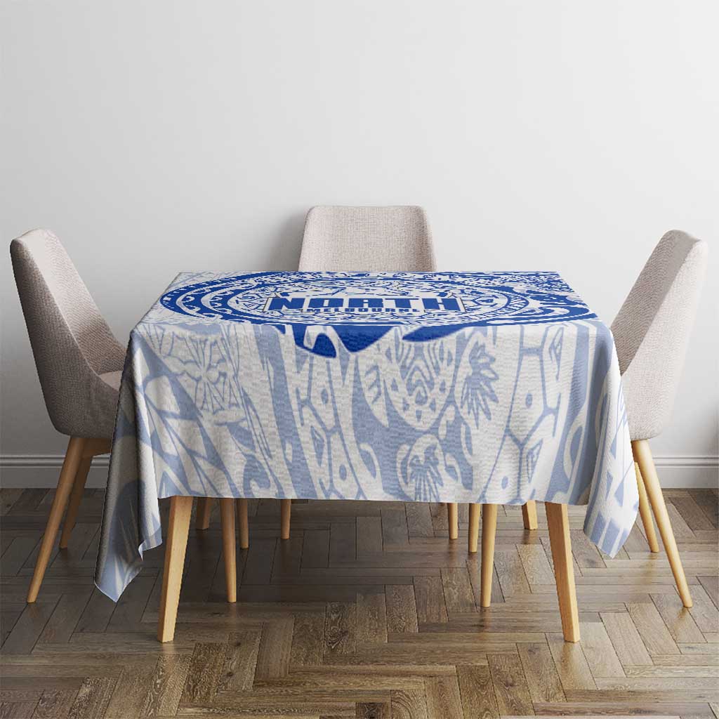 Personalized North Melbourne Kangaroos Polynesian Tablecloth Tribal Chest and Sleeve Tattoo Heritage Warrior