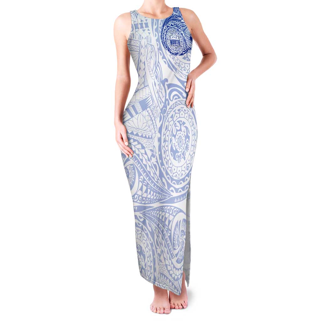 Personalized North Melbourne Kangaroos Polynesian Tank Maxi Dress Tribal Chest and Sleeve Tattoo Heritage Warrior