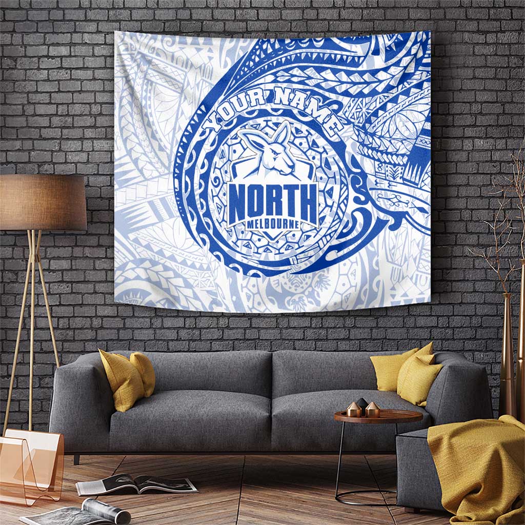 Personalized North Melbourne Kangaroos Polynesian Tapestry Tribal Chest and Sleeve Tattoo Heritage Warrior