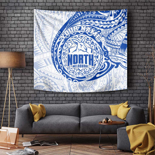 Personalized North Melbourne Kangaroos Polynesian Tapestry Tribal Chest and Sleeve Tattoo Heritage Warrior