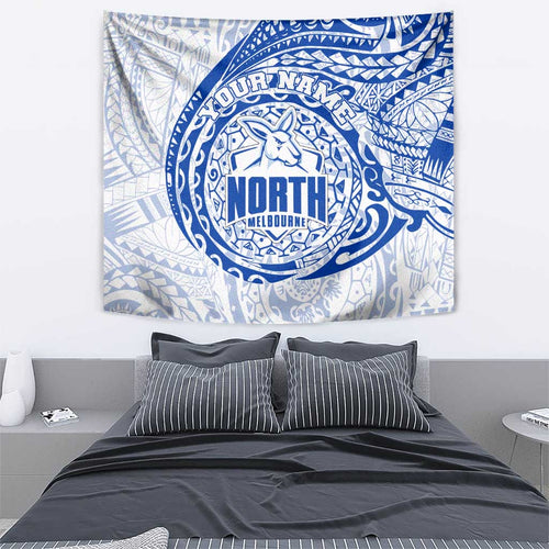 Personalized North Melbourne Kangaroos Polynesian Tapestry Tribal Chest and Sleeve Tattoo Heritage Warrior