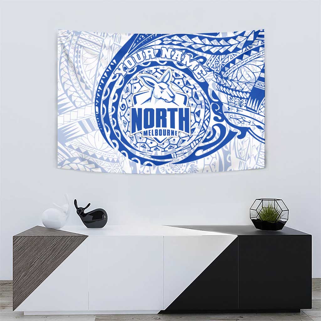 Personalized North Melbourne Kangaroos Polynesian Tapestry Tribal Chest and Sleeve Tattoo Heritage Warrior