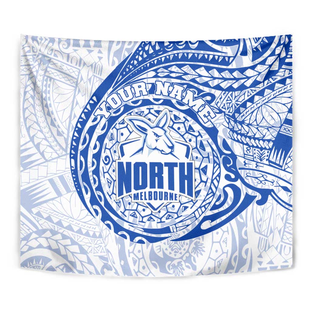 Personalized North Melbourne Kangaroos Polynesian Tapestry Tribal Chest and Sleeve Tattoo Heritage Warrior