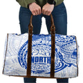 Personalized North Melbourne Kangaroos Polynesian Travel Bag Tribal Chest and Sleeve Tattoo Heritage Warrior