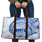 Personalized North Melbourne Kangaroos Polynesian Travel Bag Tribal Chest and Sleeve Tattoo Heritage Warrior