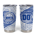 Personalized North Melbourne Kangaroos Polynesian Tumbler Cup Tribal Chest and Sleeve Tattoo Heritage Warrior