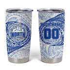 Personalized North Melbourne Kangaroos Polynesian Tumbler Cup Tribal Chest and Sleeve Tattoo Heritage Warrior