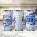 Personalized North Melbourne Kangaroos Polynesian Tumbler Cup Tribal Chest and Sleeve Tattoo Heritage Warrior